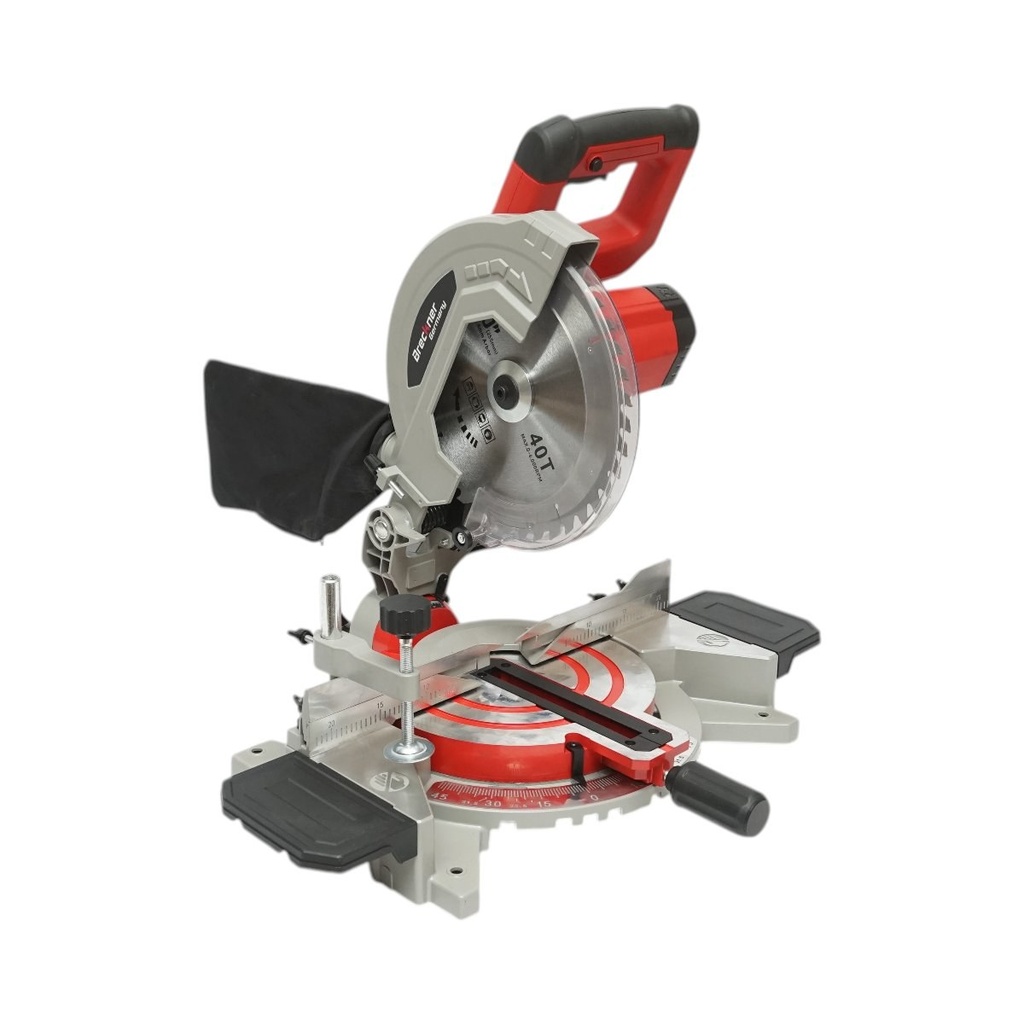 Fierastrau circular stationar profesional 1800W, 220V, disc 255mm 40T, taiere inclinata 45°, 5000 r/min, sac colectare