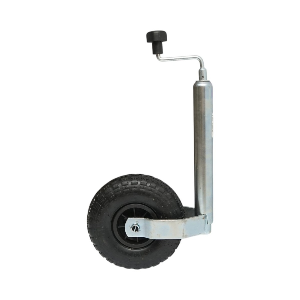 Roata de sprijin remorca cu roata pneumatica 260x85mm, diametru tub 48mm, reglabila 600-880mm, sarcina maxima 136kg