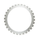 Disc inelar diamantat segmentat 410mm, 30 dinti, caneluri interioare antrenare pentru masina de taiat beton
