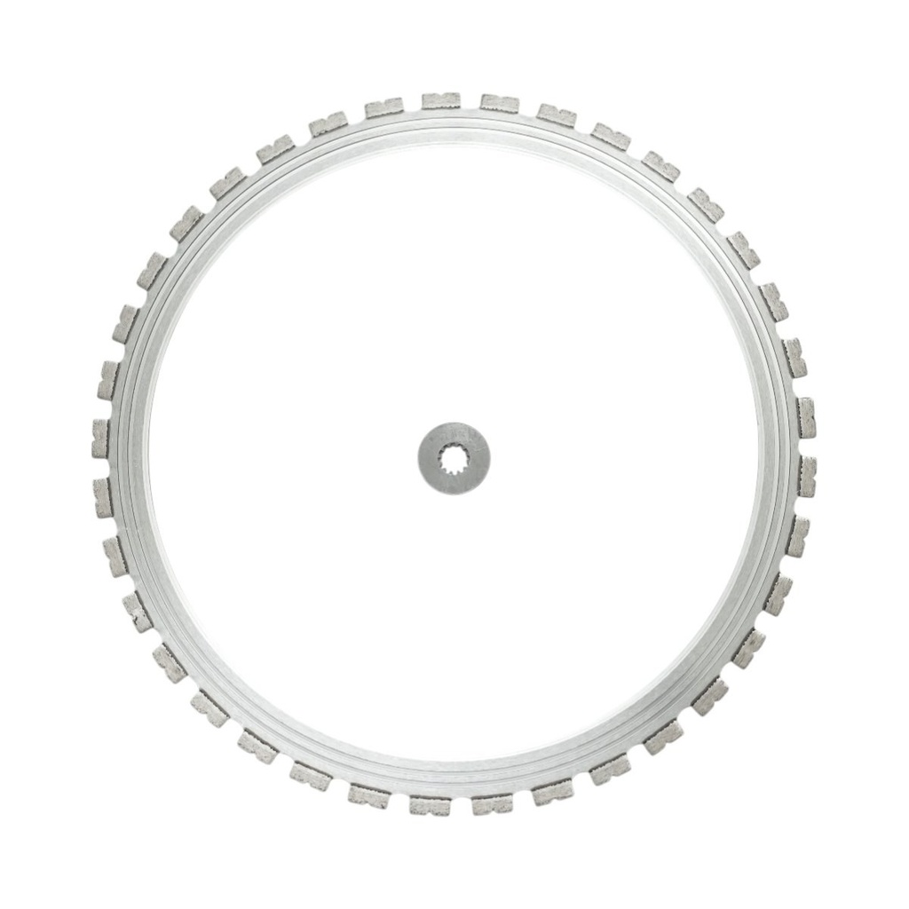 Disc inelar diamantat segmentat 600mm, 37 dinti, rola antrenare pentru masina de taiat beton