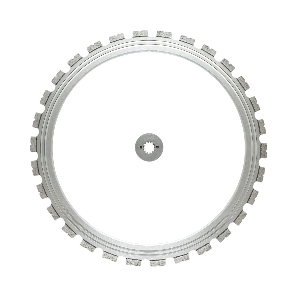 Disc inelar diamantat segmentat 500mm, 30 dinti, rola antrenare pentru masina de taiat beton