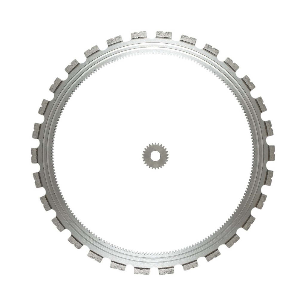 Disc inelar diamantat segmentat 510mm, 30 dinti, caneluri interioare cu rola antrenare pentru masina de taiat beton