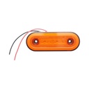 Lampa gabarit laterala ovala LED NEON 12V-24V galbena 24 LED-uri 115x44x16mm