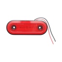 Lampa gabarit laterala ovala LED NEON 12V-24V rosie 24 LED-uri 115x44x16mm