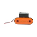 Lampa gabarit laterala ovala LED NEON 12V-24V galbena 24 LED-uri cu suport 115x44x16mm