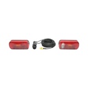 Set lampi remorca 12V universale cu 6 functii, cablaj 5.5m, fisa priza 13P 215x100x55mm