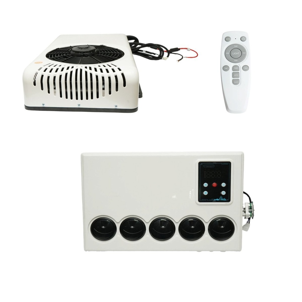 Clima stationara utilaje industriale AC universala 24V, 2400W, 8200 BTU cu telecomanda