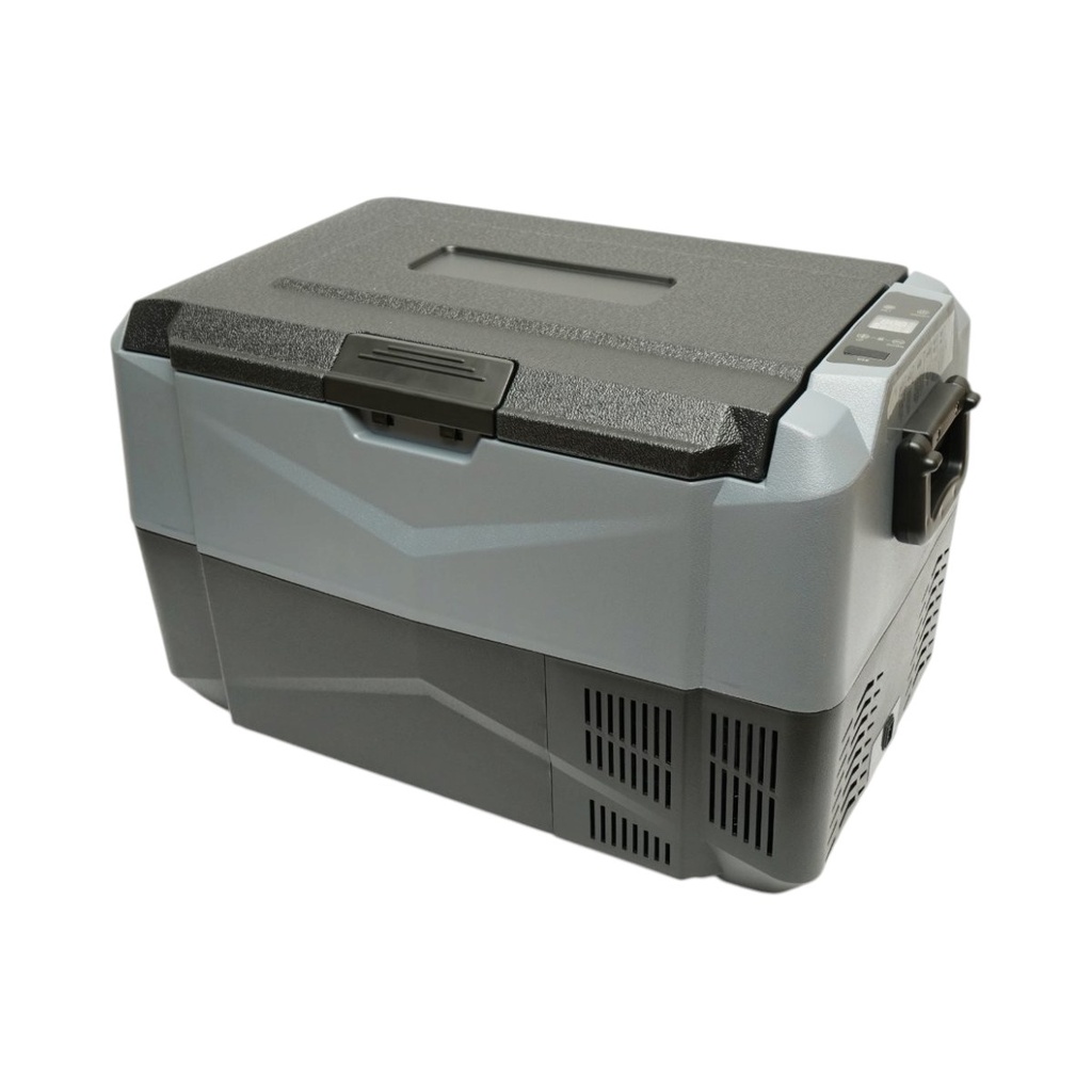 Frigider auto 35L cu compresor 12V-24V-220V, 60W, afisaj LCD, zona dubla de racire, USB 630x390x390mm