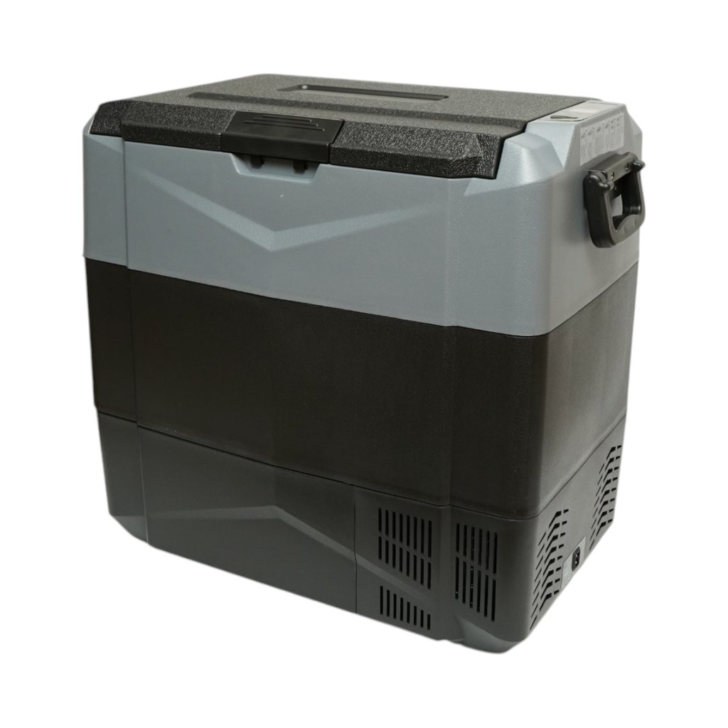 Frigider auto 55L cu compresor 12V-24V-220V, 60W, afisaj LCD, zona dubla de racire, USB 630x390x590mm