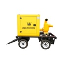 Motopompa agricola diesel pentru ape murdare 39CP, 6 toli autoamorsanta, debit 200 m3/h pe remorca tractabila