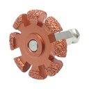 Roata abraziva polizat anvelope 50x10mm, granulatie K36, tija hexagonala 3/8 inch