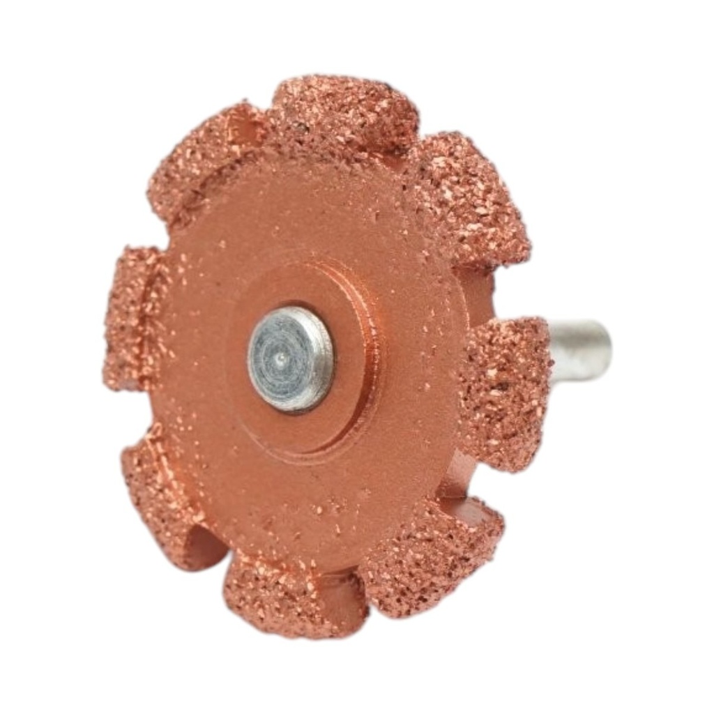 Roata abraziva polizat anvelope 50x7mm, granulatie K36, tija hexagonala 3/8 inch