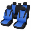 Set huse scaune auto universale albastru-negru, material textil 8 piese