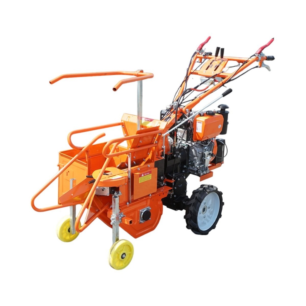 Masina de recoltat porumb pe 1 rand, motor diesel 9CP, 4 timpi, 438cc, autopropulsata, pornire electrica, 12 cutite