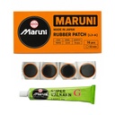 Set 16 petice vulcanizare rotunde 52mm + 1 tub adeziv Super Valcarn G 22ml pentru camere de aer L3-A Maruni made in Japan