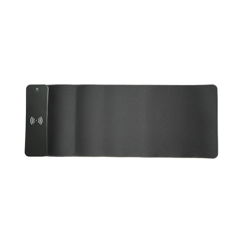 Mouse pad gaming cu incarcare rapida wireless 15W, iluminare LED RGB 15 moduri cu control touch, baza cauciuc antiderapanta, 80x30cm