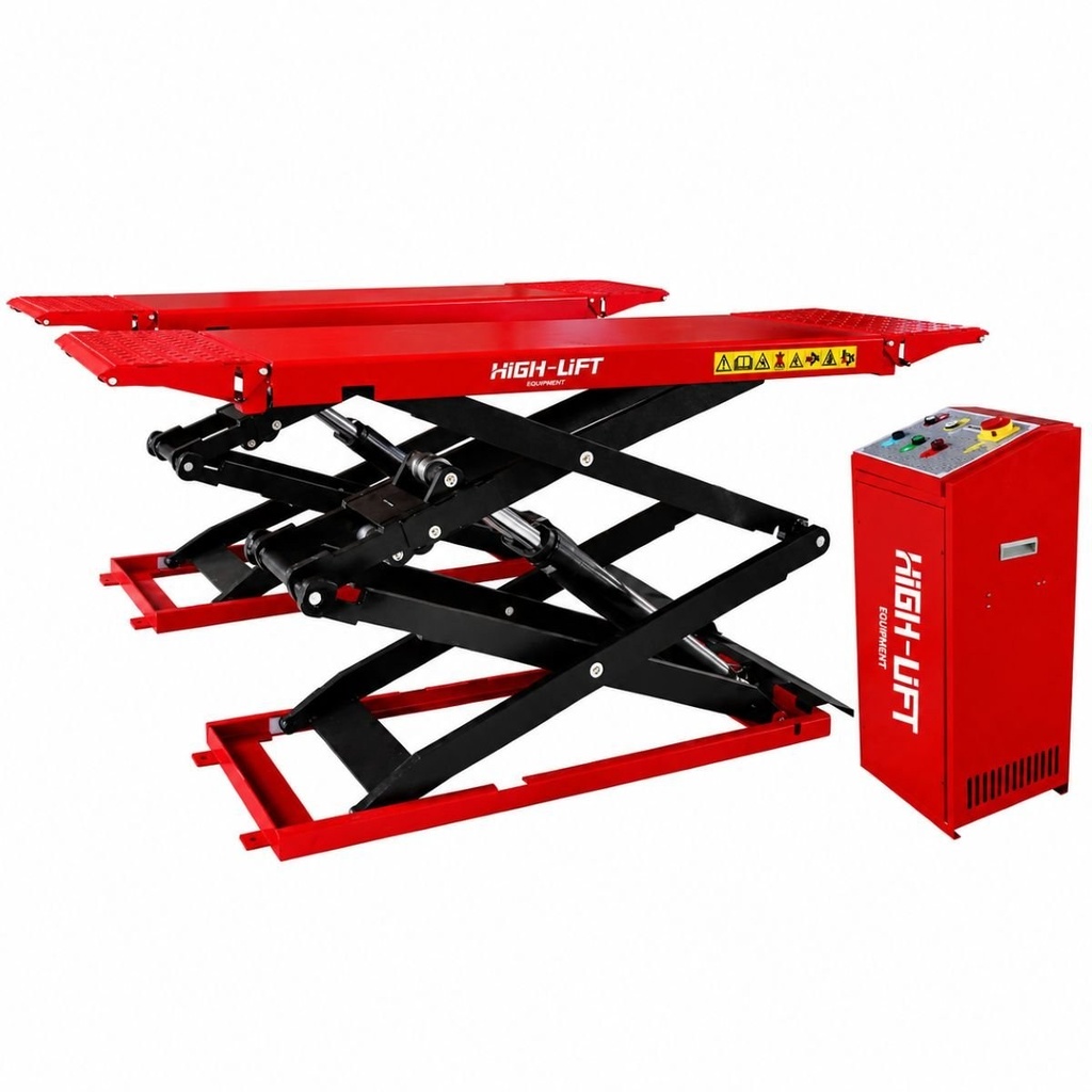 Elevator auto tip foarfeca 380V, 2.2kW, capacitate ridicare 3500kg, deblocare pneumatica, inaltime ridicare 110-1800mm