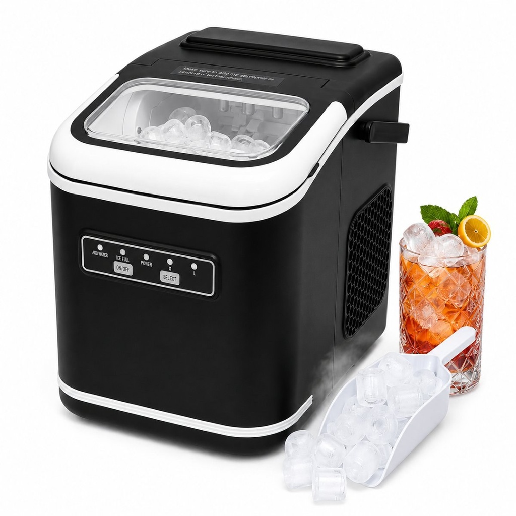 Aparat de facut gheata 12 kg/24h, rezervor apa 1.4L, cos colectare 600g, autocuratare