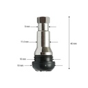Valva roata auto tubeless premium TR413 45mm cromata