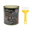 Vopsea email anticoroziva 3 in 1 cenusiu pentru metal 750g, direct pe rugina, pe baza de apa