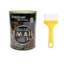 Vopsea email anticoroziva 3 in 1 alb boreal pentru metal 2kg, direct pe rugina, pe baza de apa