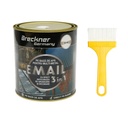Vopsea email anticoroziva 3 in 1 alb mat pentru metal 750g, direct pe rugina, pe baza de apa