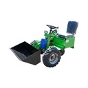 Mini incarcator frontal electric cu 3 roti, 2 motoare 2200W/1500W, baterie 48V/52Ah, capacitate ridicare 150kg, cupa 1000x550mm