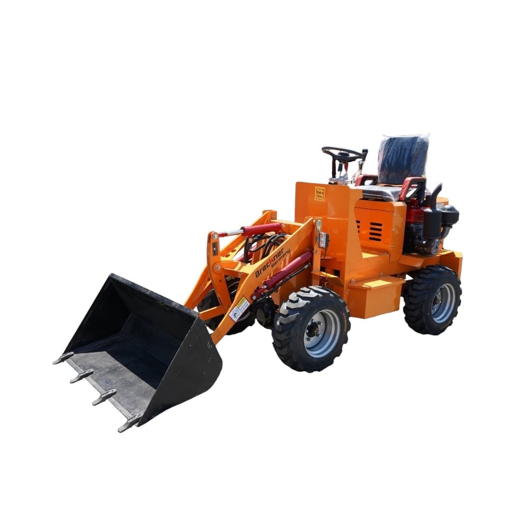 Mini incarcator frontal articulat 4x4, motor diesel 18CP, capacitate ridicare 400kg, latime cupa 1000mm