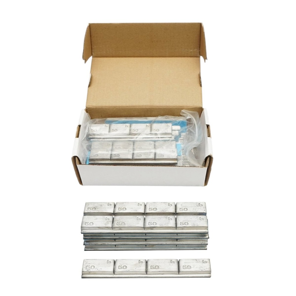 Contragreutati autoadezive plumb echilibrare roti camioane, utilaje, autobuze Pb 50g (50gx4 buc) 20 benzi/cutie