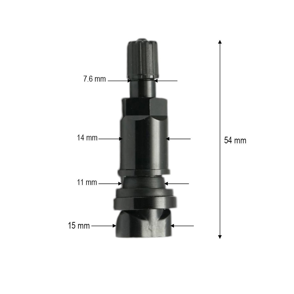 Valva roata tubeless neagra 54mm compatibila senzor TPMS-01