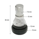 Valva roata auto tubeless 35mm premium EPDM TR412 cromata
