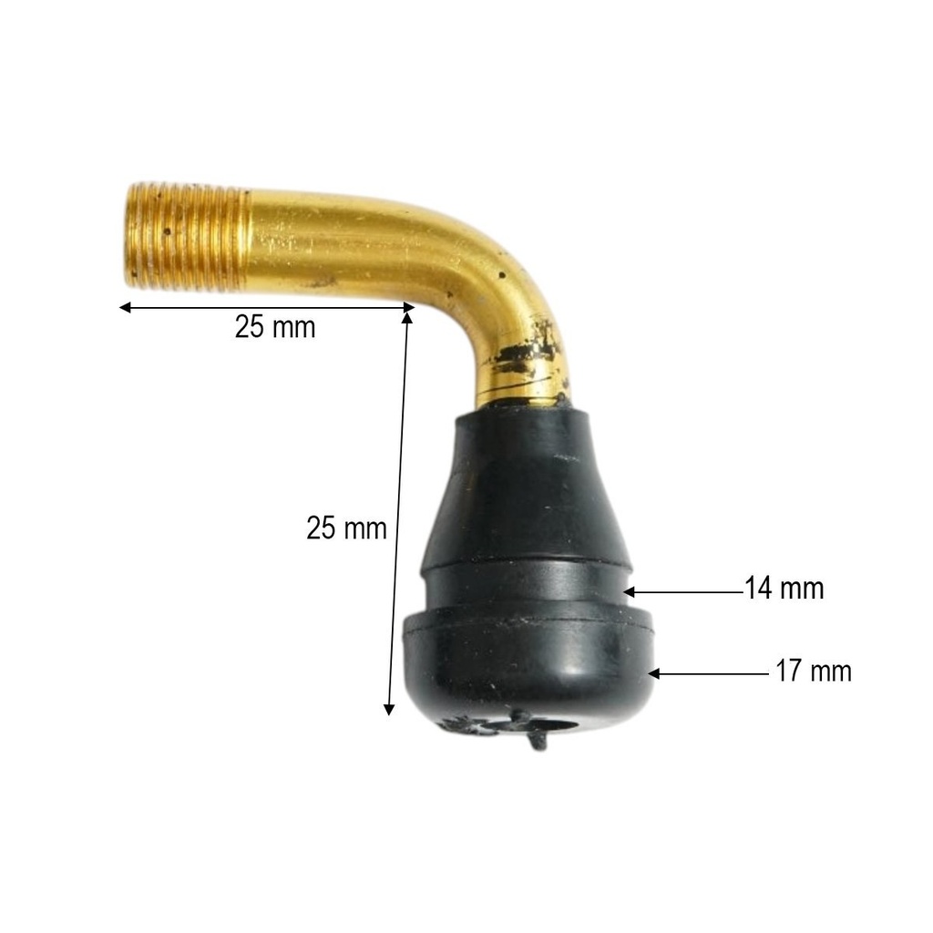 Valva roata tubeless 90 grade PVR60 pentru motociclete, scutere si trotinete