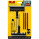 Kit vulcanizare anvelope tubeless la rece cu snur, adeziv, instrument inserare tip ac si alezor