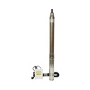 Pompa apa submersibila inox 2.2kW, 220V, D100mm, debit 6 m3/h, inaltime refulare 105m, 15 turbine ceramice, racire pe ulei, panou de control K90QJD2-105/15-2.2