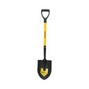 Lopata otel cu varf ascutit tip cazma 220x290x1020mm, coada din fibra de sticla si maner D Crownman