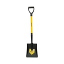 Lopata otel dreapta 235x275x1020mm, coada din fibra de sticla cu maner D Crownman