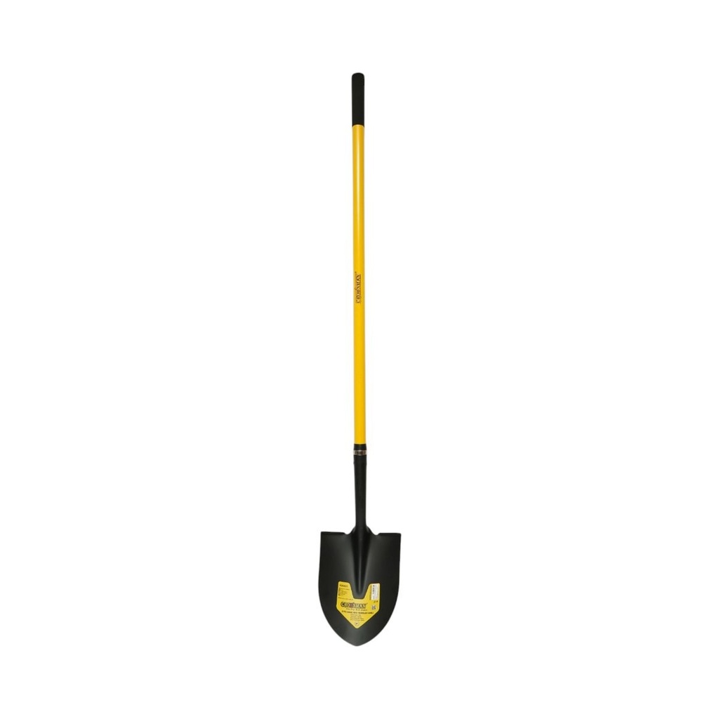 Lopata otel cu varf ascutit tip cazma 220x290x1500mm, coada din fibra de sticla Crownman