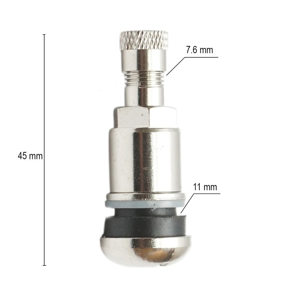 Valva roata tubeless 45mm alama TR413 cromata MS525AL
