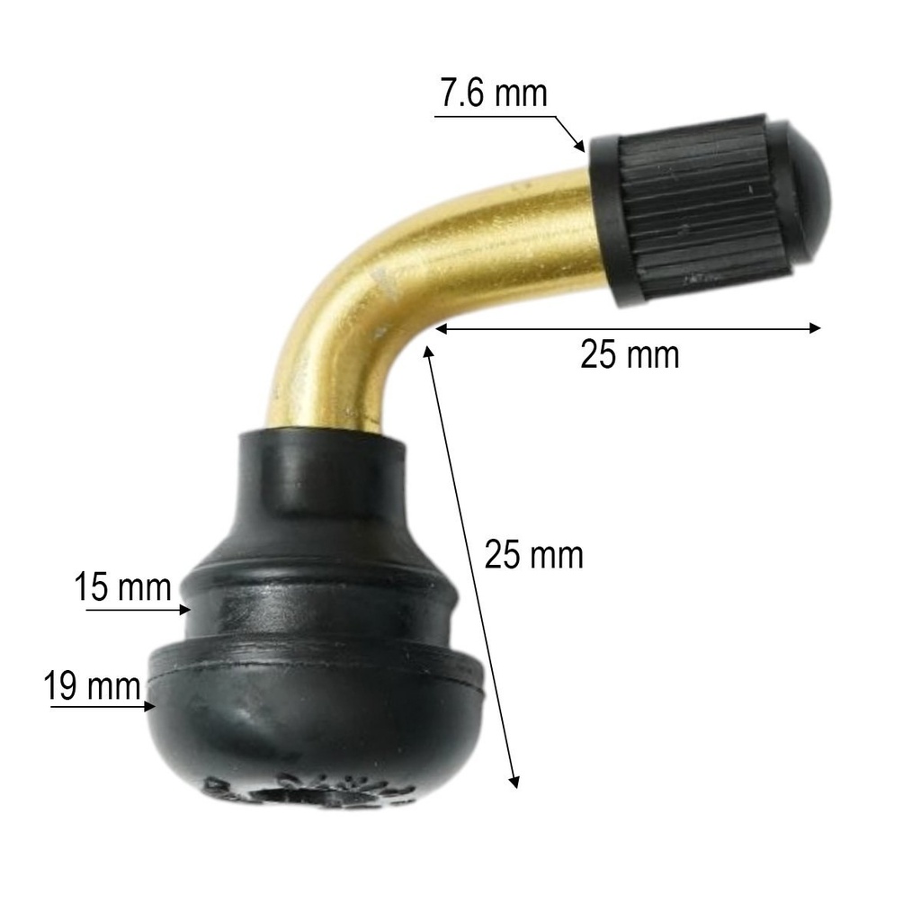 Valva roata tubeless 90 grade PVR60 pentru motociclete, scutere si trotinete