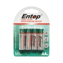 Baterie alcalina AA 1.5V LR6 AM3 4 buc/set Entop