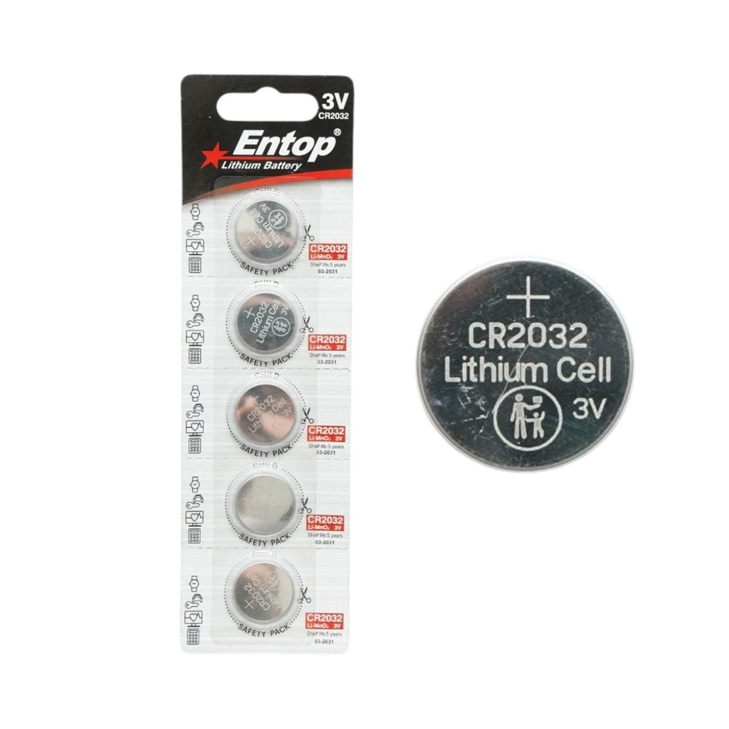 Baterie litiu CR2032 3V tip pastila 5 buc/set Entop
