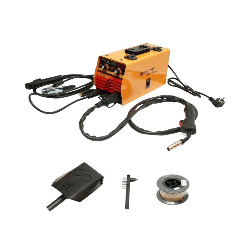 Aparat de sudura invertor 2 in 1 MIG/MMA fara gaz 200A, 220V, afisaj digital, sudare cu electrozi, rola sarma Flux Core E71T-GS inclusa