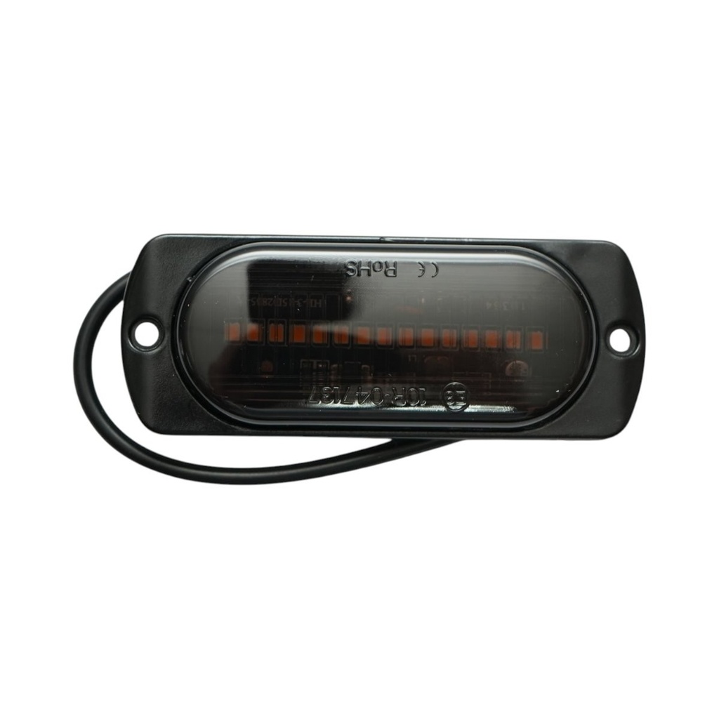 Lampa laterala LED 9-80V, galben fumuriu, 15 LED-uri 100x38x12mm