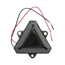 Lampa laterala LED triunghiulara 12-24V, galben fumuriu, 18 LED-uri 68x60mm