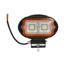Proiector oval LED cu DRL 17W, 9-36V, 54 LED-uri, alb-galben, carcasa aluminiu 141x106x38mm IP67