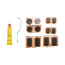 Set 12 petice vulcanizare anvelope si camere de aer 25x35mm, 35mm, 32x52mm + rola de presare + 1 tub adeziv 20ml