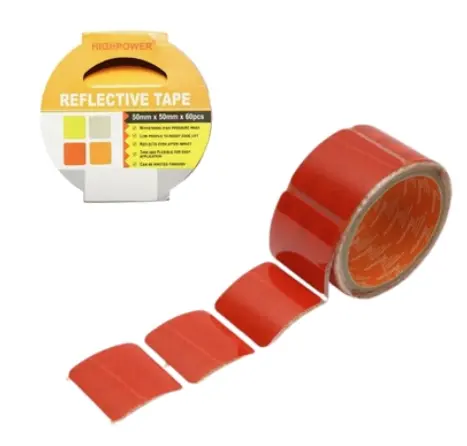 [AMAT1-93998] Banda Reflectorizanta  50x50mm 60 buc/rola Rosie 