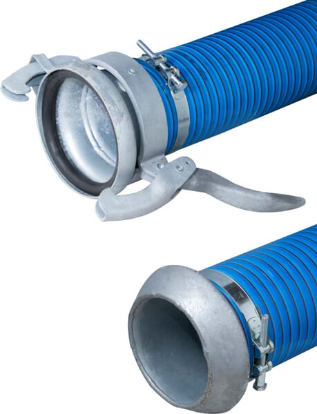 Furtun vidanjă cu cuple albastru/roșu 6" 4m