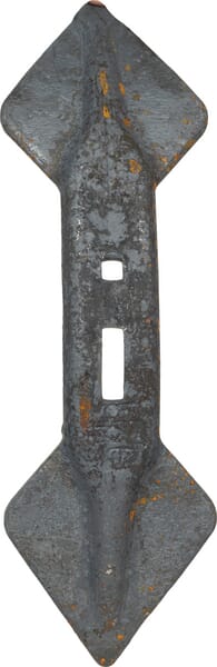 Brăzdar cultivator 450x135x20mm reversibil curbat 2 orificii