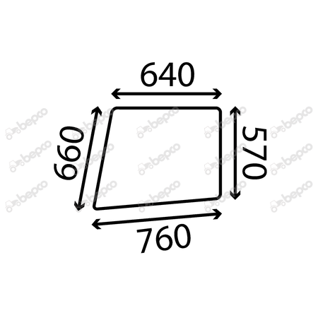 UPPER DOOR WINDOW FLAT - NON-TINTED
